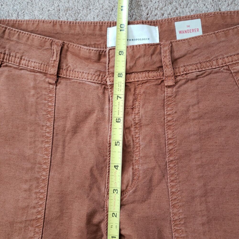 Anthropologie The Wanderer Utility Cargo Pants Clay Terra Cotta Color Size 26 - Picture 10 of 13